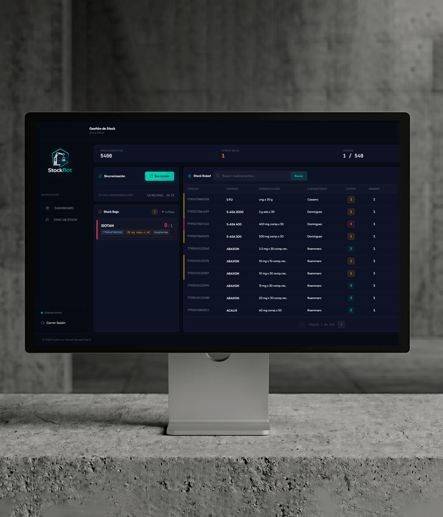 StockBot — Plataforma SaaS para farmacias robotizadas